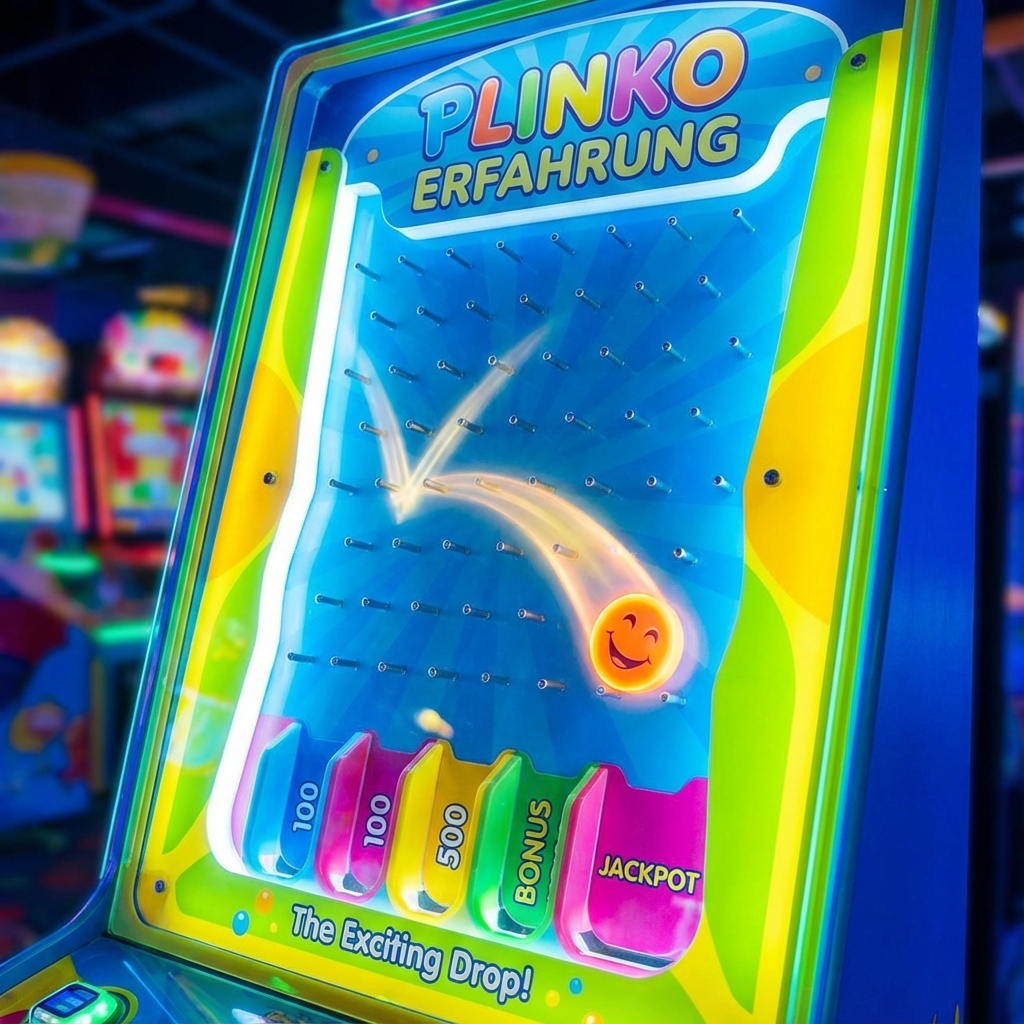 Plinko Erfahrung Schweiz - Spielfeld mit Ball und Gewinnmultiplikatoren
