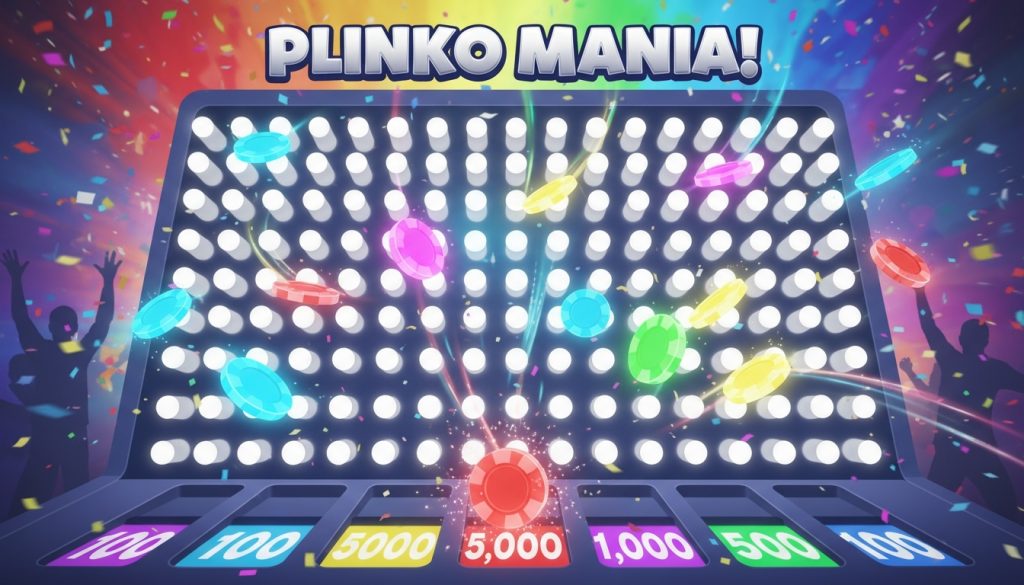 Plinko Spielfeld mit Kugel und Pins erklärt - klassisches Casino Glücksspiel aus The Price is Right