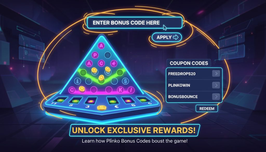 Plinko Bonus Code Erklärung mit Promo Code Eingabefeld und Bonusguthaben auf Schweizer Casino Account